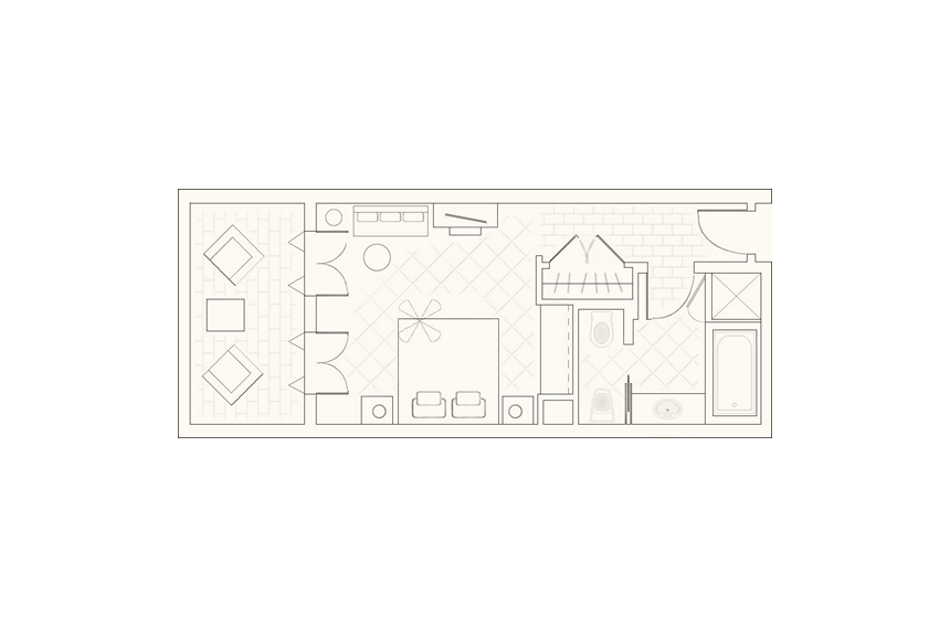 Garden View Room Layout