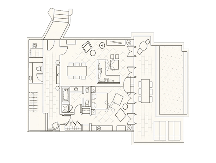 Andromeda Residence With Pool Layout