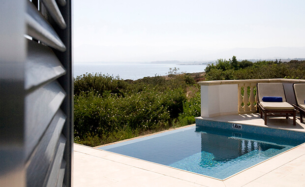 Interconnecting Junior Suite with Pool & Garden Studio with Sea View