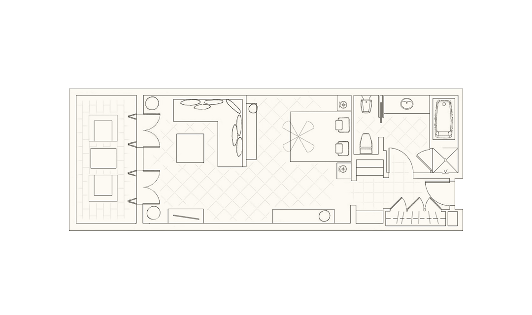 Junior suite sea view layout long