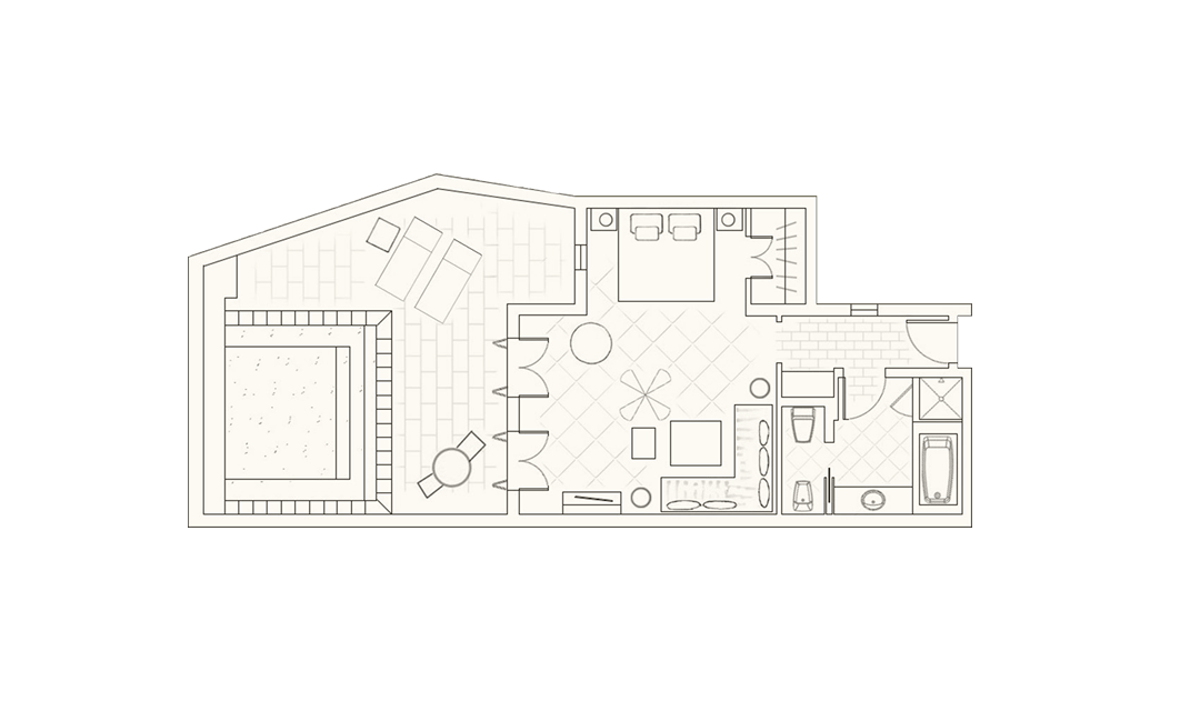 Junior Suite Pool layout corner