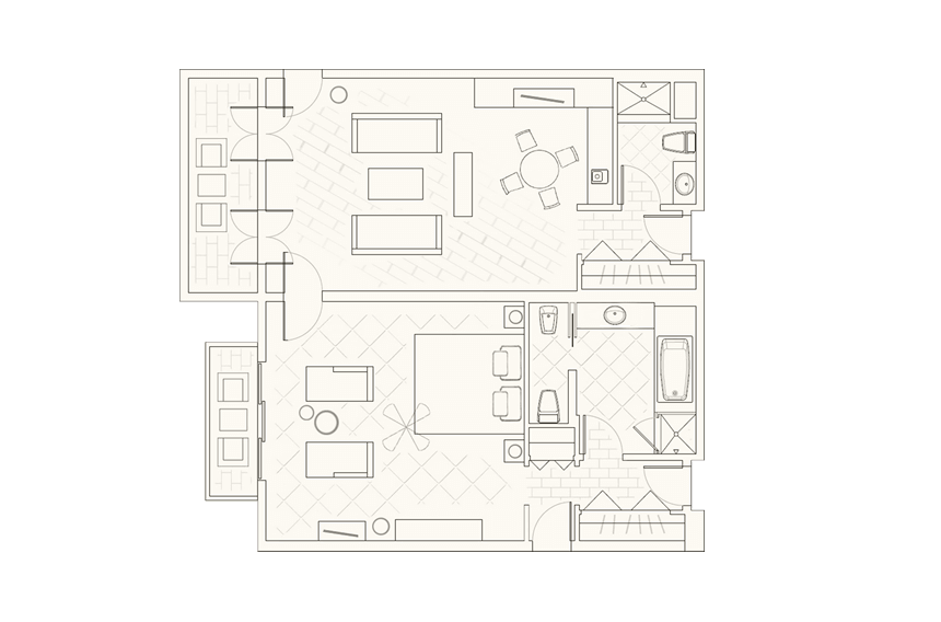 One Bedroom Suite Layout