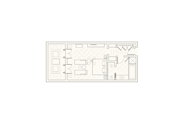 Studio Suite Sea View Layout