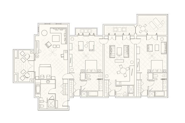 Three Bedroom Suite Layout