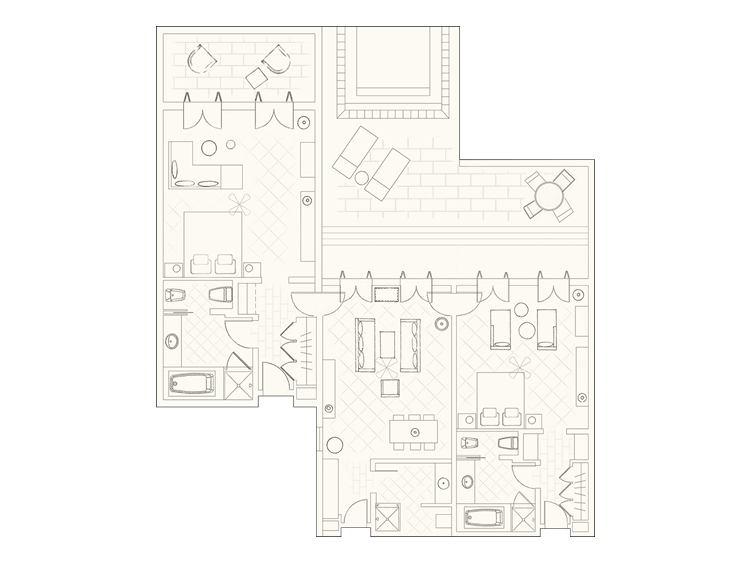 Two Bedroom Suite With Pool Layout