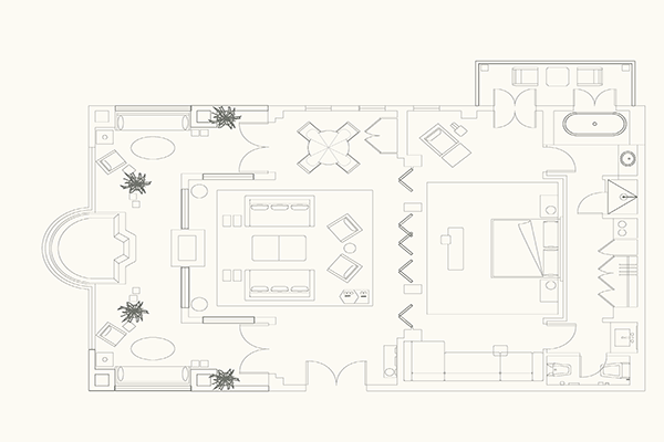 Adonis or Aphrodite Suites Layout