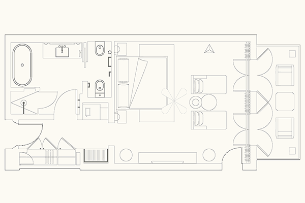 Studio Suite Sea View Layout